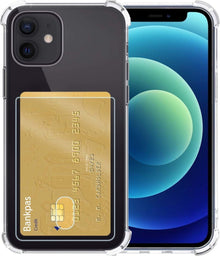 iPhone 12 Hoesje Kaarthouder Backcover Shockproof - Transparant
