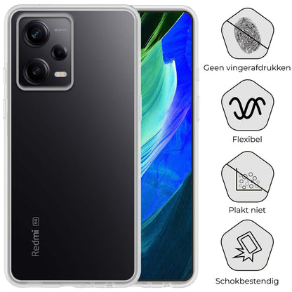 Xiaomi Redmi Note 12 Pro Hoesje Siliconen Backcover Lichtgewicht - Transparant