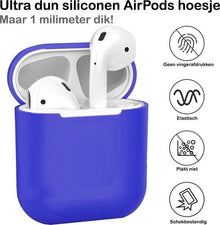 AirPods 1 Hoesje Siliconen Lichtgewicht - Donkerblauw