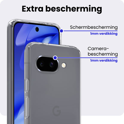 Google Pixel 9a Hoesje Siliconen Backcover Lichtgewicht - Transparant