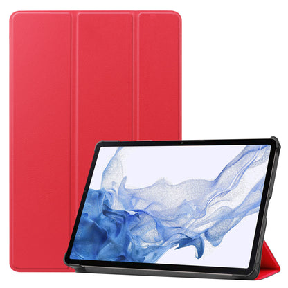 Samsung Galaxy Tab S10 Plus Trifold Bookcase Hoes met Penhouder voor S Pen - Rood