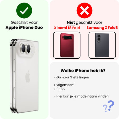 iPhone Duo Hoesje Bookcase Cover met Kaarthouder - Donkerblauw