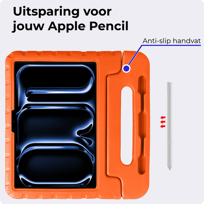 iPad Pro 2024 (11 inch) Kinderhoes Shockabsorberend Foam - Oranje