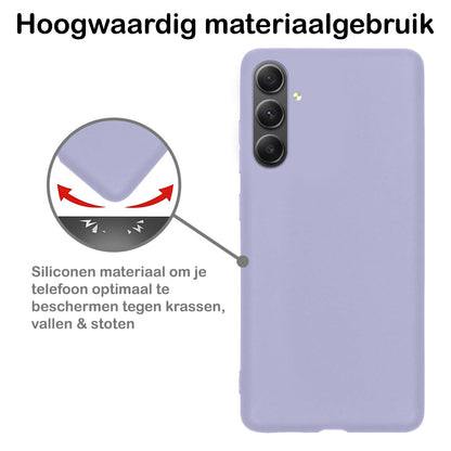 Samsung A34 Hoesje Siliconen Backcover Lichtgewicht - Lila