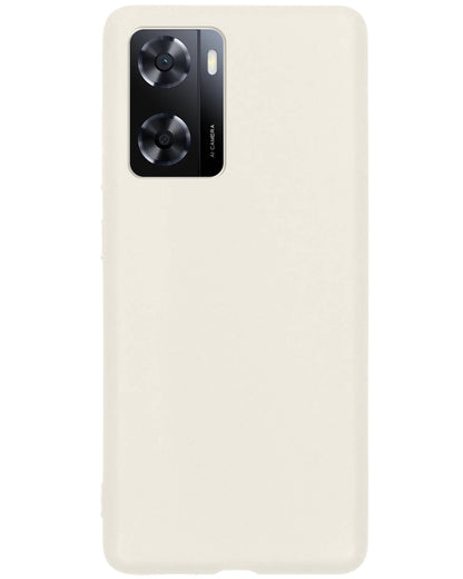 OPPO A57 Hoesje Siliconen Backcover Lichtgewicht - Wit