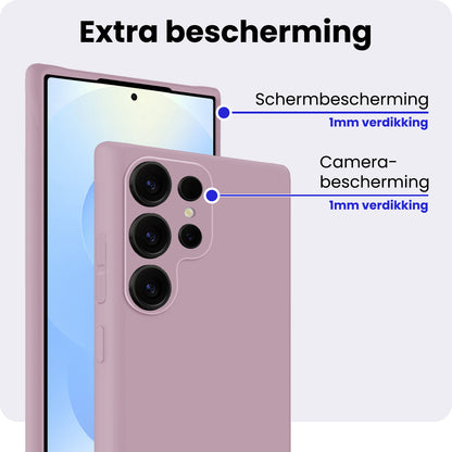 Samsung S25 Ultra Hoesje Siliconen Backcover Lichtgewicht - Lila