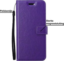 Samsung S21 Plus Hoesje Bookcase Cover met Kaarthouder - Paars