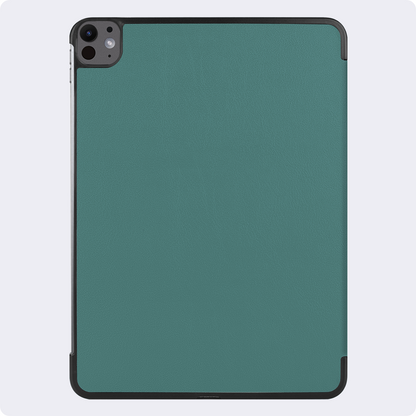 iPad Pro 2024 (13 inch) Trifold Bookcase Hoes - Donkergroen