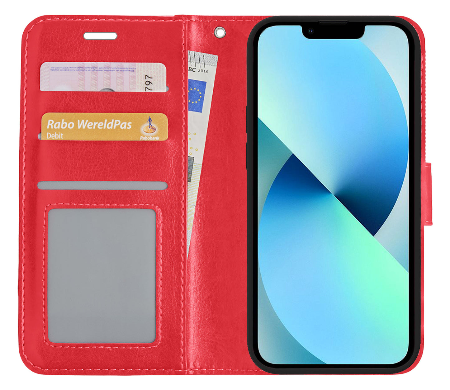 iPhone 13 Pro Max Hoesje Book Case Kunstleer - Rood