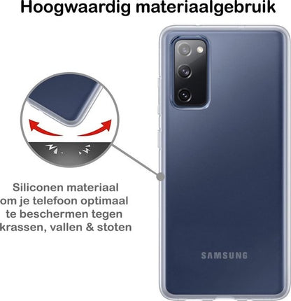 Samsung S20 FE Hoesje Siliconen Backcover Lichtgewicht - Transparant