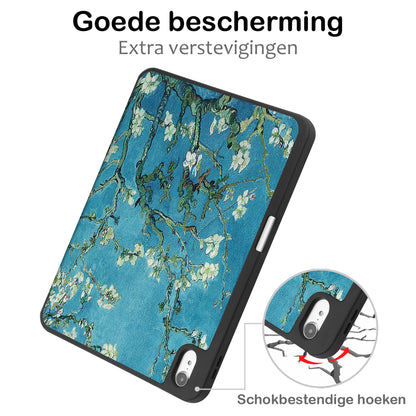 iPad 2022 Hoesje Book Case Met Apple Pencil Uitsparing - Bloesem