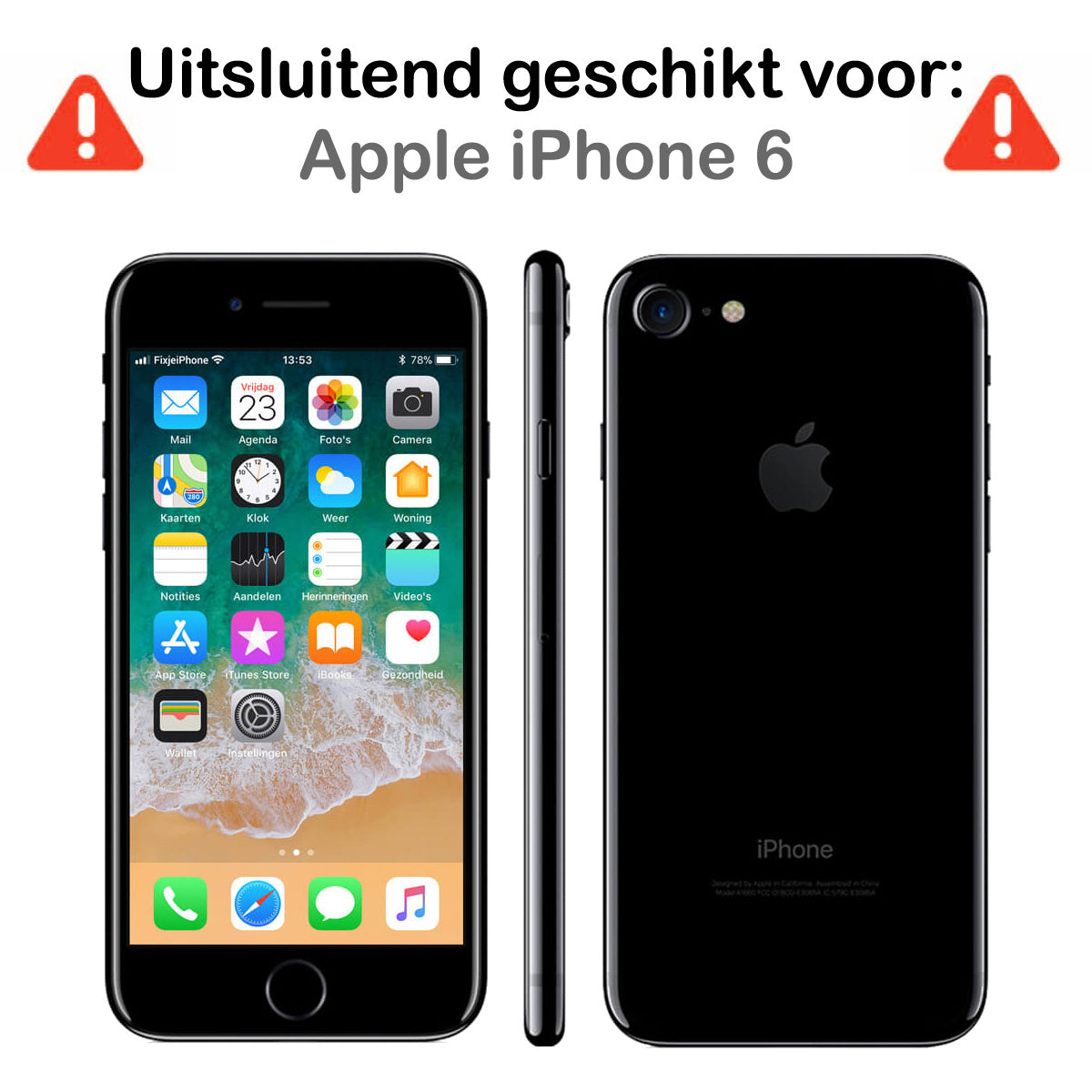 Screenprotector Geschikt voor iPhone 6 Screenprotector Privacy Tempered Glass