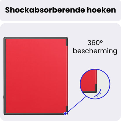 Kobo Elipsa 2E Bookcase Hoes Shockabsorberend - Rood
