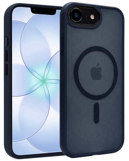 iPhone 17e Hoesje Geschikt voor Magsafe Backcover Shockproof - Donkerblauw