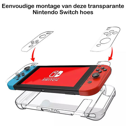 Nintendo Switch Hoesje Siliconen Backcover Lichtgewicht - Transparant