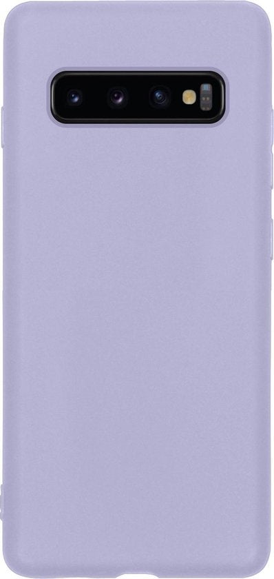Samsung S10 Hoesje Siliconen Backcover Lichtgewicht - Lila