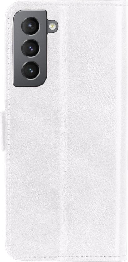 Samsung S21 Plus Hoesje Bookcase Cover met Kaarthouder - Wit