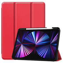 iPad Pro 2021 (11 inch) Trifold Bookcase Hoes met Penhouder voor Apple Pen - Rood