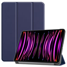 iPad Pro 2022 (12.9 inch) Trifold Bookcase Hoes - Donkerblauw