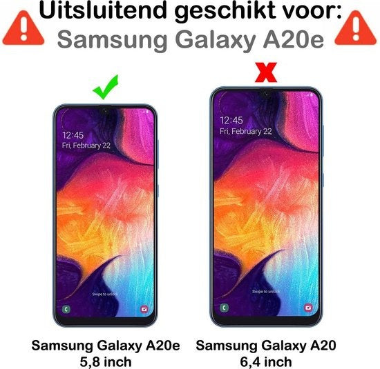 Samsung A20e Screenprotector Full Cover Tempered Glass