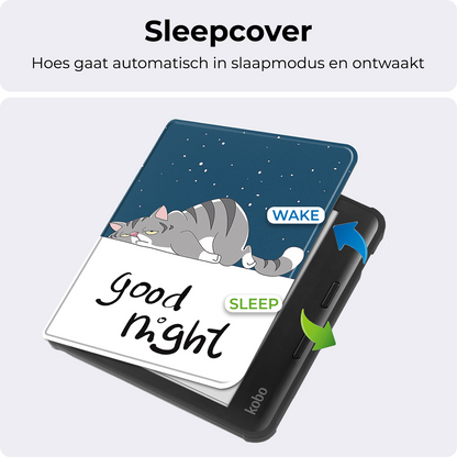 Kobo Libra Colour Bookcase Hoes Shockabsorberend - Kat