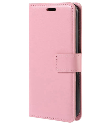 iPhone 14 Plus Hoesje Bookcase Cover met Kaarthouder - Lichtroze