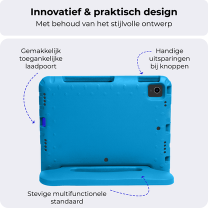 iPad Air 2024 / 2025 (11 inch) Kinderhoes Shockabsorberend Foam - Blauw