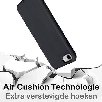 iPhone SE 2020 Hoesje Siliconen Backcover Lichtgewicht - Zwart