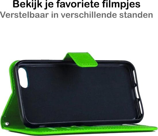 iPhone 7 Hoesje Book Case Kunstleer - Groen