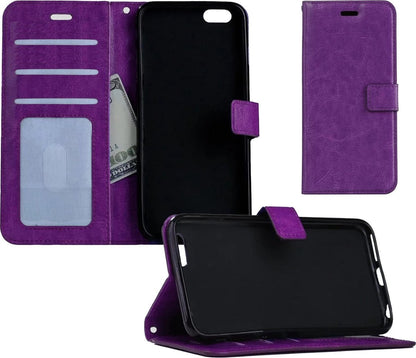 iPhone 5/5s/5SE Hoesje Book Case Kunstleer - Paars