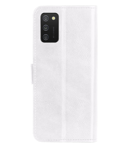 Samsung A02s Hoesje Bookcase Cover met Kaarthouder - Wit