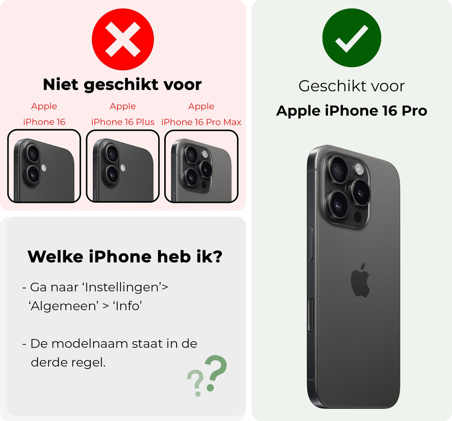 iPhone 16 Pro Hoesje Met Pashouder en Koord - Transparant