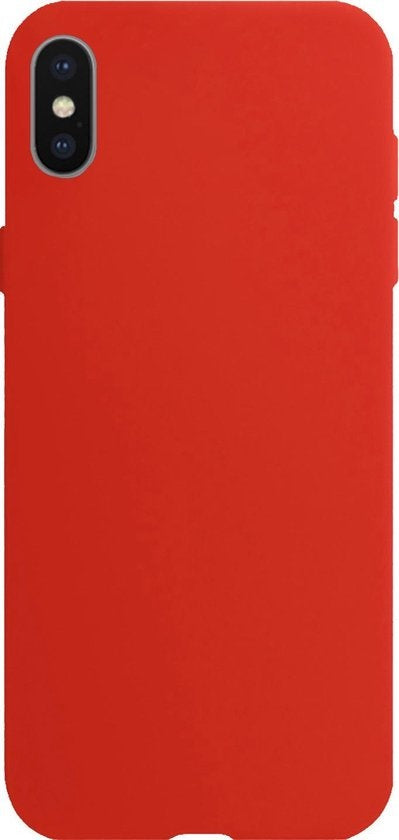 iPhone Xs Hoesje Siliconen Backcover Lichtgewicht - Rood