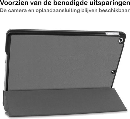 iPad 10.2 2020 Trifold Bookcase Hoes - Grijs