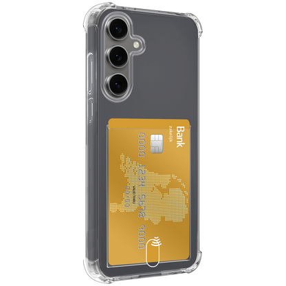 Samsung S24 FE Hoesje Kaarthouder Backcover Shockproof - Transparant