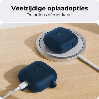 AirPods 4 Hoesje Siliconen Krasbestendig - Navy