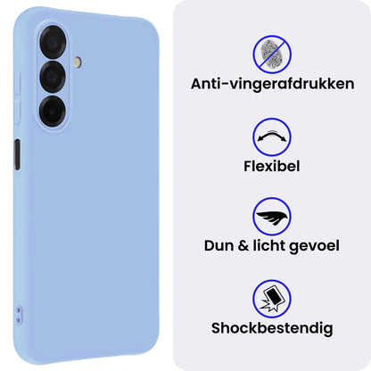 Samsung A26 Hoesje Siliconen Backcover Lichtgewicht - Lichtblauw
