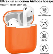 AirPods 2 Hoesje Siliconen Lichtgewicht - Donker oranje