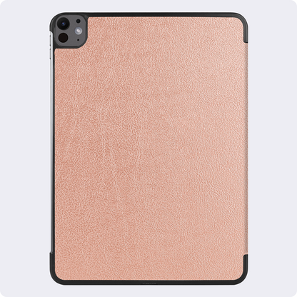 iPad Pro 2024 (13 inch) Trifold Bookcase Hoes - Rosé goud