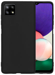 Samsung A22 4G Hoesje Siliconen Backcover Lichtgewicht - Zwart