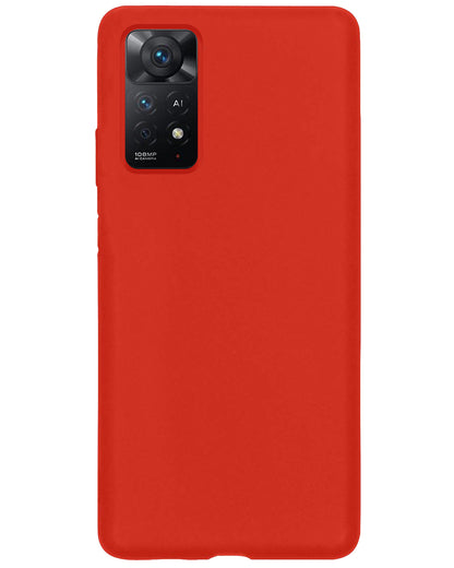 Xiaomi Redmi Note 11 Hoesje Siliconen Backcover Lichtgewicht - Rood