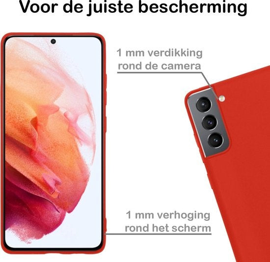 Samsung S21 Plus Hoesje Siliconen - Rood