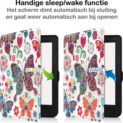 Kobo Nia Bookcase Hoes Shockabsorberend - Vlinders