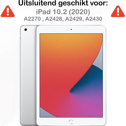 iPad 10.2 2020 Trifold Bookcase Hoes 360 Graden Draaibaar - Bruin