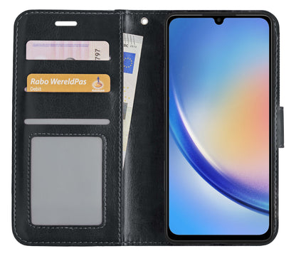 Samsung A34 Hoesje Book Case Kunstleer - Zwart