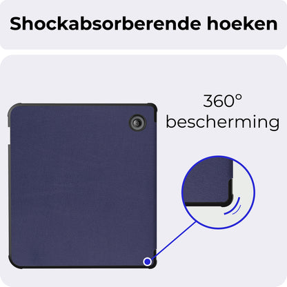 Kobo Libra Colour Bookcase Hoes Shockabsorberend - Donkerblauw