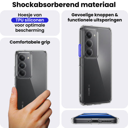 Xiaomi 15 Hoesje Siliconen Backcover Lichtgewicht - Transparant