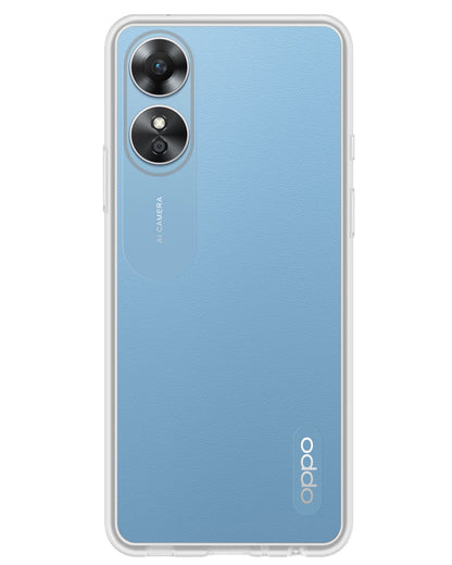 OPPO A17 Hoesje Siliconen Backcover Lichtgewicht - Transparant
