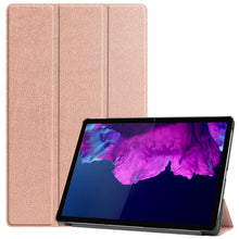 Lenovo Tab P11 Trifold Bookcase Hoes - Rosé goud