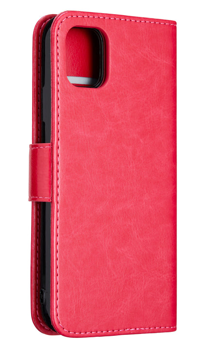 iPhone 13 Mini Hoesje Bookcase Cover Uitneembaar - Donkerroze